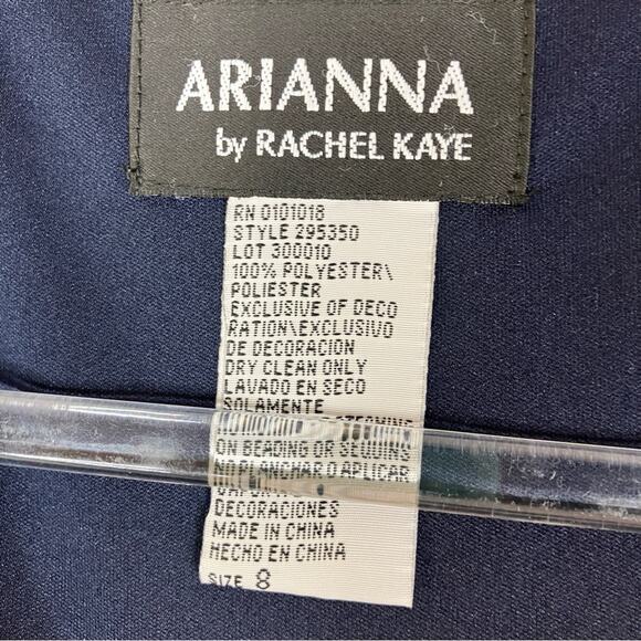 Arianna by Rachel Kaye | Vintage Deadstock Navy/Eggplant Beaded Dress 8 - Picture 7 of 11